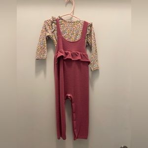 Pink romper and shirt 24months